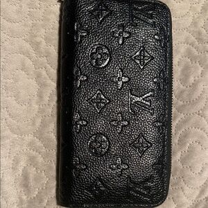 Louis Vuitton Textured Black Monogram Wallet